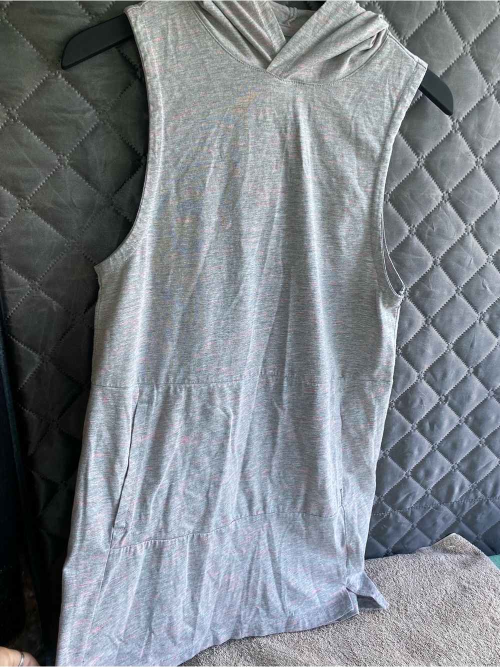 Hurley Women's Enjoy Sleeveless Hoodie Dress Heather Grey Sz S